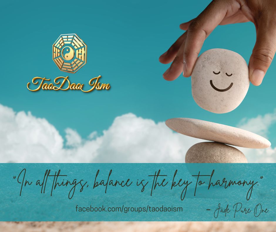 In all things, balance is the key to harmony.